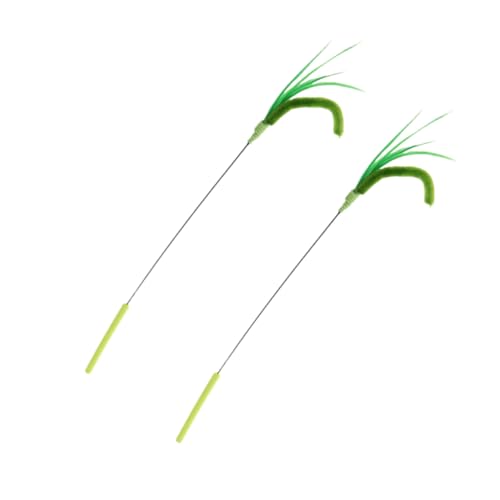 HOLIDYOYO 2 Stück Katzenspielzeug Katzen-Teaser- bereichernden Katzenstab Katzenfreundliches Katzenunterhaltung Interaktiver Katzenstab Kätzchen-Teaser-Stick Stahldraht HOLIDYOYO 2 Stück Katzenspielzeug Katzen-Teaser- bereichernden Katzenstab Katzenfreundliches Katzenunterhaltung Interaktiver Katzenstab Kätzchen-Teaser-Stick Stahldraht von HOLIDYOYO