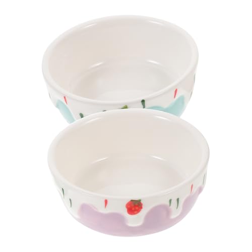HOLIDYOYO 2 Stück Keramik Futternapf für Hamster Meerschweinchen Kaninchen Kleintiere rutschfeste Stabile Fressschale mit Vertiefter Form Kippsicher und Langlebig Geeignet für Nager und HOLIDYOYO 2 Stück Keramik Futternapf für Hamster Meerschweinchen Kaninchen Kleintiere rutschfeste Stabile Fressschale mit Vertiefter Form Kippsicher und Langlebig Geeignet für Nager und von HOLIDYOYO