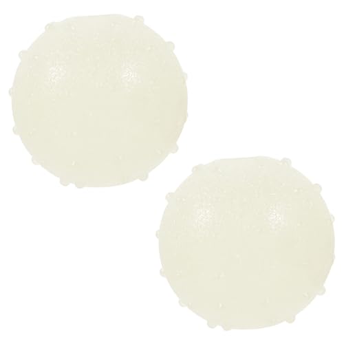 HOLIDYOYO 2 Stück Kleine Beißfeste Hundespielbälle aus Leuchtendem Gummi Interaktives Kauspielzeug zur Zahnreinigung und Aktivität Geeignet für Welpen und Kleine Hunde Robust und Langlebig von HOLIDYOYO