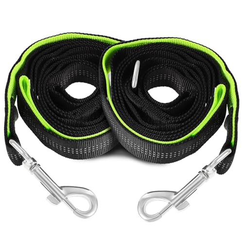 HOLIDYOYO 2 Stück Reflektierende Hundeleine aus Strapazierfähigem Nylon mit Drehkarabiner Verhedderungsfrei Geeignet für Kleine und Mittelgroße Hunde für Training und Outdoor spaziergänge von HOLIDYOYO