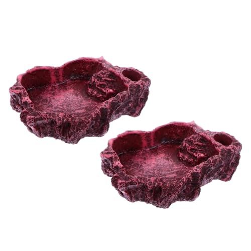 HOLIDYOYO 2 Stück Reptilien Futter Wasserschale Natürlicher Stein Look Runde Terrarien Wasserschale für Eidechsen Geckos Schildkröten Dekorative Naturnahe Futterschüssel HOLIDYOYO 2 Stück Reptilien Futter Wasserschale Natürlicher Stein Look Runde Terrarien Wasserschale für Eidechsen Geckos Schildkröten Dekorative Naturnahe Futterschüssel von HOLIDYOYO