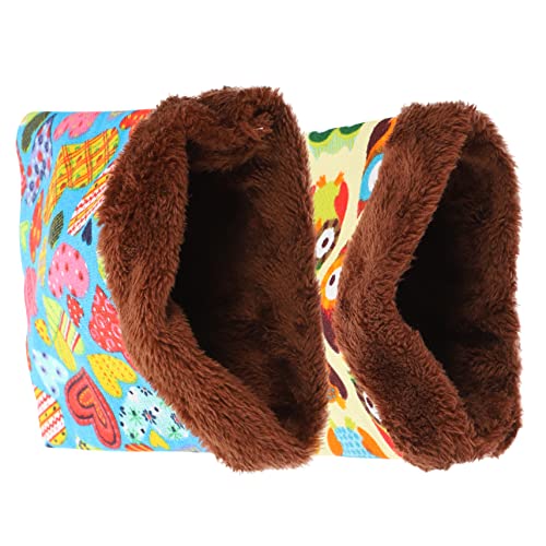 HOLIDYOYO 2 Stück Teiliges Hamster Schlafsack aus Weichem Material Warmes Kuschelbett für Meerschweinchen Igel und Kleine Nager Platzsparendes Leichtes Versteck für Sicheren Rückzugsort im von HOLIDYOYO