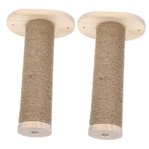 HOLIDYOYO 2 Stück Teiliges Holz Katzen Wandklettergerüst mit Stabilen Kletterstufen Platzsparende Wandmontage Vielseitig als Kratzbaum Sprungplattform und Indoor Kletterleiter für Katzen von HOLIDYOYO