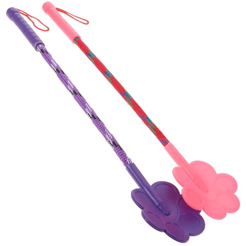 HOLIDYOYO 2 Stück Teiliges Hundetrainings Kleine Pfotenförmige Gummi Trainingspeitsche Langlebiges Flexibles Haustierzubehör zur Verhaltenskorrektur und Spiel Schonend für Welpen Tragbar von HOLIDYOYO