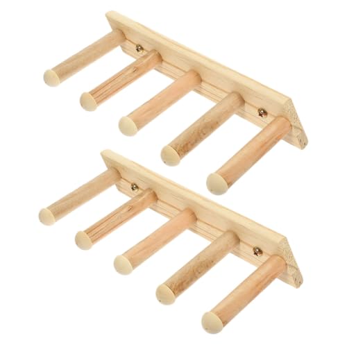 HOLIDYOYO 2 Stück Teiliges Katzen wandregal aus Holz Kletterleiter rutschfeste Katzenwandstufen für Krallenpflege und Ruheplätze Platzsparendes Katzenmöbel für Wohnung und Indoor Katzen von HOLIDYOYO