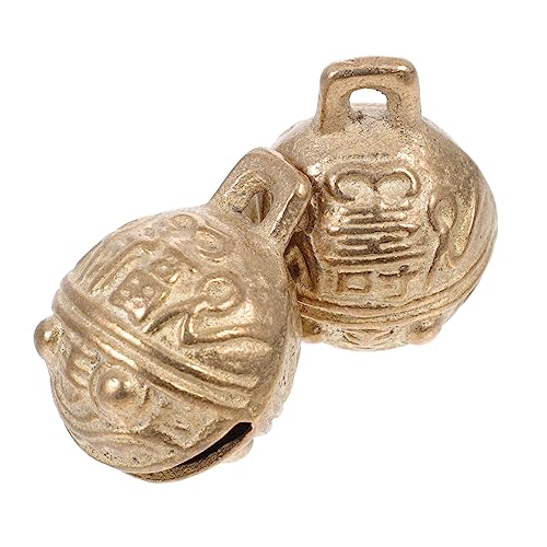 HOLIDYOYO 2 Stück Tigerkopf Glocke Hundeglocke Dekorative Glocken Haustier Glocke Glocken Hund geformt Animal Toys Tier hundeklingel Tragbare Glocken Haustierbedarf Kupfer von HOLIDYOYO