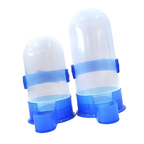 HOLIDYOYO 2 Stück Vogelfütterer Pumpe Wasser System Futterspender Für Vögel Vogelschüssel Füttern Ratte Hamster Futterspender Für Haustiere Liner Futterautomat Für Haustiere Tür Blue Plastik von HOLIDYOYO