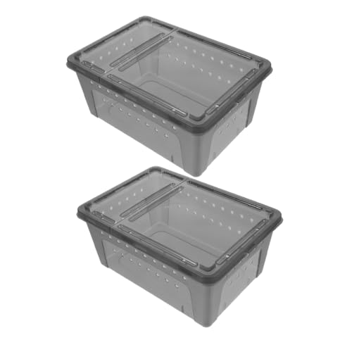 HOLIDYOYO 2 Stücke Kleine Reptilienzuchtbox Schlangenschildkröten Spinnen Geckos Frösche Fütterungsbox Schraffurbehälter Tragbares Reptilienbecken Terrarium HOLIDYOYO 2 Stücke Kleine Reptilienzuchtbox Schlangenschildkröten Spinnen Geckos Frösche Fütterungsbox Schraffurbehälter Tragbares Reptilienbecken Terrarium von HOLIDYOYO