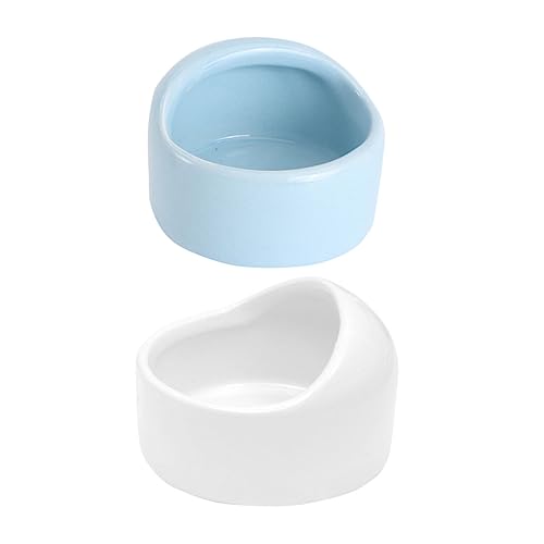 HOLIDYOYO 2Stücke Ceramic Pet Food Bowl for Hamsters Non Tip Feeding Dish for Small Pets Easy to Clean Compact Design for Rabbits HOLIDYOYO 2Stücke Ceramic Pet Food Bowl for Hamsters Non Tip Feeding Dish for Small Pets Easy to Clean Compact Design for Rabbits von HOLIDYOYO