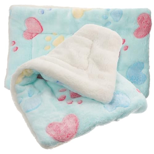 HOLIDYOYO 2Stücke Hamster Schlafmatte Weiche Und Dicke Haustier Nest Pad Warmes Für Meerschweinchen Und Kleine Tragbar Und Käfige Oder Reisen von HOLIDYOYO