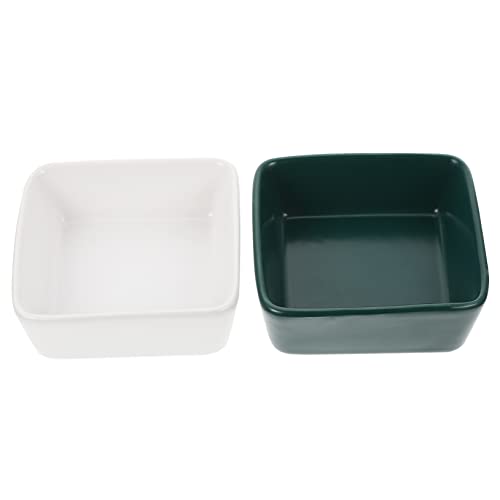HOLIDYOYO 2Stücke Hamsterschale Aus Keramik Kleine Futter Und Wasserschalen Reinem Design Für Kleintiere Wie Hamster Und Meerschweinchen Hygienisch Reinigen von HOLIDYOYO