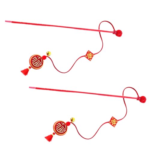 HOLIDYOYO 2Stücke Interaktive Katzen Teaser Sticks Kätzchen Spielzeuge Mit Bunten Kratzfest Und Bissbeständig Für Unterhaltsame Spielstunden HOLIDYOYO 2Stücke Interaktive Katzen Teaser Sticks Kätzchen Spielzeuge Mit Bunten Kratzfest Und Bissbeständig Für Unterhaltsame Spielstunden von HOLIDYOYO