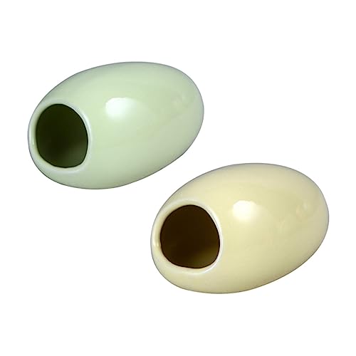 HOLIDYOYO 2Stücke Keramikhäuschen Für Kleine Haustiere Kühlende Nester Für Hamster Und Rennmäuse Für Sommermonate Tragbar Zu Reinigen Kreatives Design Material von HOLIDYOYO