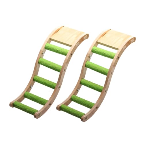HOLIDYOYO 2Stücke Kletterspielzeug Für Papageien Holzleiter Für Wellensittiche Nymphensittiche Und Andere Kleine Vogelkäfigzubehör Bewegung Und Koordination von HOLIDYOYO