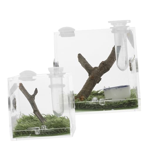 HOLIDYOYO 2Stücke Sprungkäfige Transparente Futterboxen mit Futteröffnung Insektenboxen für Sprungspinnen Beobachtungsmöglichkeit Atmungsaktiv Langlebig HOLIDYOYO 2Stücke Sprungkäfige Transparente Futterboxen mit Futteröffnung Insektenboxen für Sprungspinnen Beobachtungsmöglichkeit Atmungsaktiv Langlebig von HOLIDYOYO