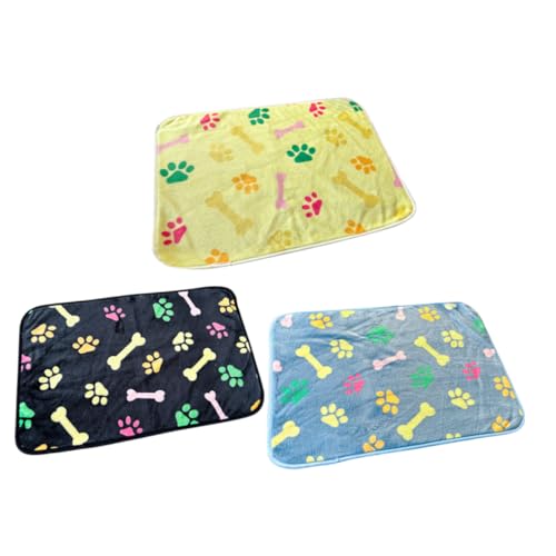 HOLIDYOYO 3 Stück Flanell-welpendecke, Katzenschlafdecke, Warme Haustier-Nest-bettdecken HOLIDYOYO 3 Stück Flanell-welpendecke, Katzenschlafdecke, Warme Haustier-Nest-bettdecken von HOLIDYOYO
