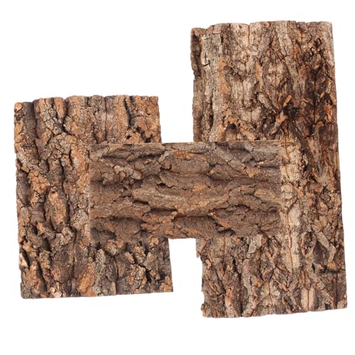 HOLIDYOYO 3 Stück Teiliges Reptilien Terrarium Korkrinden Hintergrundset Natürliche Strukturierte Klettermatte Dekorative Wasserpflanzenwand Sichere Verschleißfeste Aquarienwand Dekoration von HOLIDYOYO