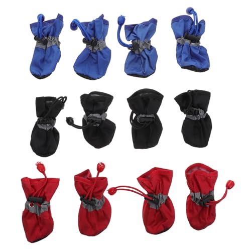 HOLIDYOYO 3Sätze Haustier Regenstiefel Für wasserdichte rutschfeste Hundeschuhe Aus Hochwertigem von HOLIDYOYO