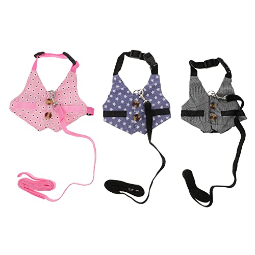 HOLIDYOYO 3 Stück Kaninchen Weste Mit Leine Atmungsaktive Haustierkleidung Aus Baumwolle Für Kleine Tiere Bequemes Geschirr Für Kaninchen Und Katzen Outfit Für Hochzeiten Und Feiern von HOLIDYOYO