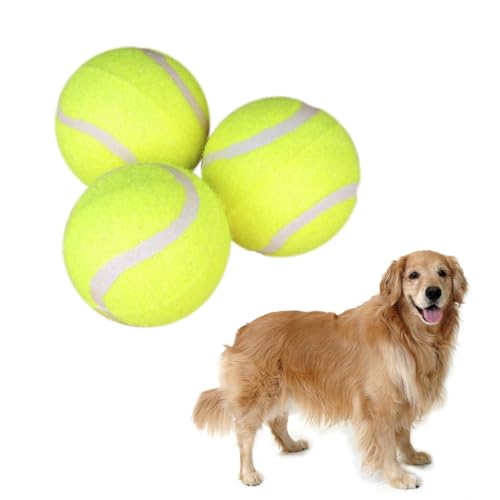 HOLIDYOYO 3Stücke Hundeball Unzerstörbare Tennisbälle für Interaktives Hundetraining Kau für Kleine und Große und Langlebig Zubehör für Haustiere von HOLIDYOYO
