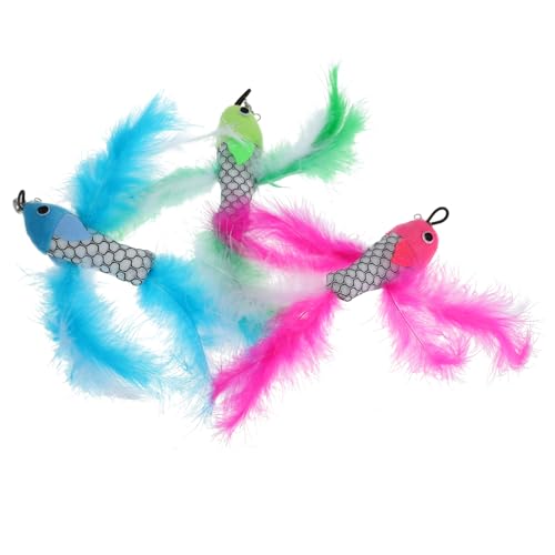 HOLIDYOYO 3Stücke Katzenfisch Interaktives Plüsch Für Katzenangel Ersatzteile Für Spielerische Beschäftigung Flexible Und Katzenspielzeuge Für Kätzchen HOLIDYOYO 3Stücke Katzenfisch Interaktives Plüsch Für Katzenangel Ersatzteile Für Spielerische Beschäftigung Flexible Und Katzenspielzeuge Für Kätzchen von HOLIDYOYO
