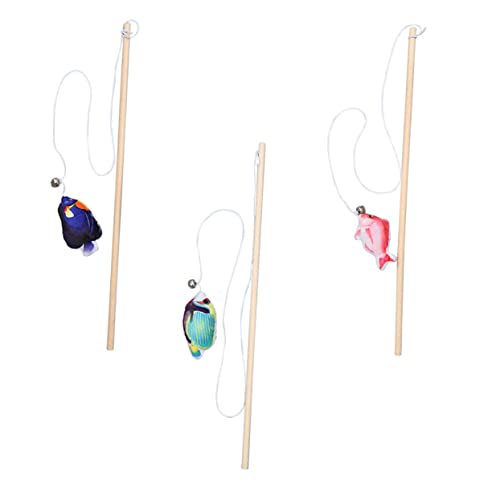 HOLIDYOYO 3Stücke Teiliges Interaktives Katzenspielzeug Mit Holzstangen Und Fischdesign Für Gesunde Und Katzen Fördert Die Bindung Zwischen Tier Und Halter Lustiges HOLIDYOYO 3Stücke Teiliges Interaktives Katzenspielzeug Mit Holzstangen Und Fischdesign Für Gesunde Und Katzen Fördert Die Bindung Zwischen Tier Und Halter Lustiges von HOLIDYOYO