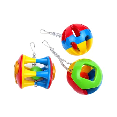 HOLIDYOYO 3stücke Papageienspielzeug Vogelballspielzeug Hohl Ball Füße Training Spielzeug Pädagogisches Papageien Spielzeug Für Nymphensittiche Sittiche Und Kleine Vögel von HOLIDYOYO