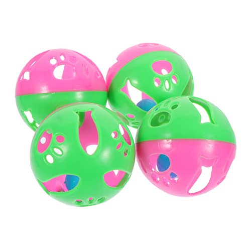 HOLIDYOYO 4 Stück Glocke Katzenspielzeug bunt für Rollen Interactive cat Toy interaktiver katzenball Haustiere Katzenbälle Katze klingendes Plastik HOLIDYOYO 4 Stück Glocke Katzenspielzeug bunt für Rollen Interactive cat Toy interaktiver katzenball Haustiere Katzenbälle Katze klingendes Plastik von HOLIDYOYO