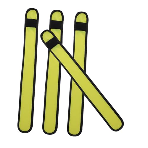 HOLIDYOYO 4 Stück Pferde-Leggings Mit Knöchelriemen Gaich Reflektierend Mittel Schutz Groß Beleuchtung Pferdebeinband Beleuchtung Pferdebeingurt Nacht Ausrüstung Stoff Yellow von HOLIDYOYO
