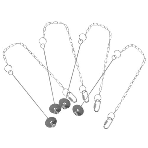 HOLIDYOYO 4 Stück Teiliges Edelstahl Vogel futterhalter mit Fruchtgabeln Hängender Papageien Obst Gemüsefütterer Sicherer Snackhalter für Vögel und Kleintiere Geeignet für Tomaten Äpfel und von HOLIDYOYO