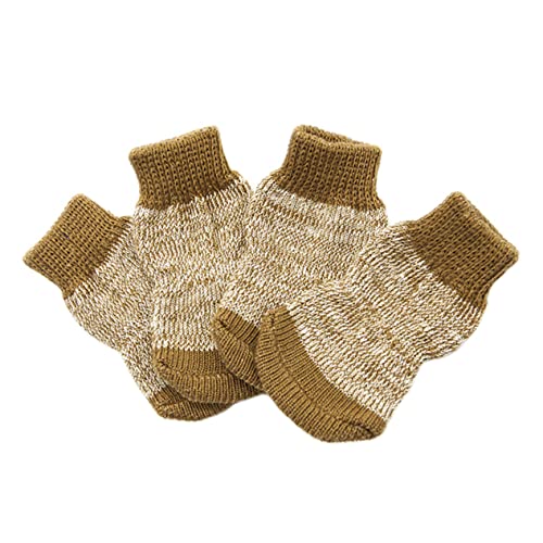 HOLIDYOYO 4 Stück Teiliges Hundesocken aus Baumwolle rutschfeste Pfotenschutzsocken für Mittlere Hunde Atmungsaktiv und für Kalte Innenräume und Glatte Böden HOLIDYOYO 4 Stück Teiliges Hundesocken aus Baumwolle rutschfeste Pfotenschutzsocken für Mittlere Hunde Atmungsaktiv und für Kalte Innenräume und Glatte Böden von HOLIDYOYO