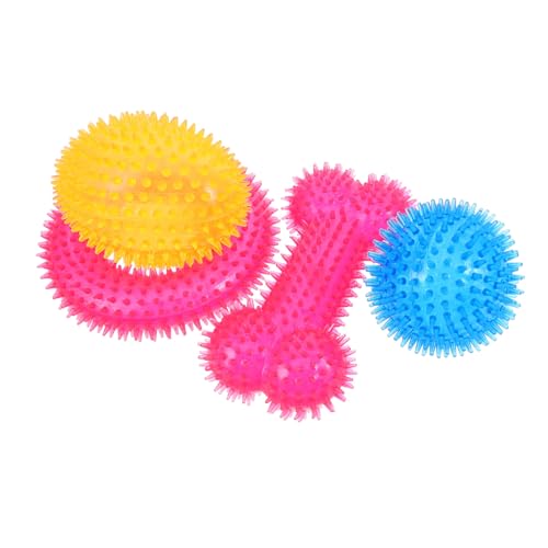 HOLIDYOYO 4 Stück Teiliges Hundespielzeug Spitze Elastische Kauspielzeuge für Welpen Fördert Zahnpflege Geeignet für Kleine Mittlere und Große Hunde für Drinnen und Draußen Interaktives HOLIDYOYO 4 Stück Teiliges Hundespielzeug Spitze Elastische Kauspielzeuge für Welpen Fördert Zahnpflege Geeignet für Kleine Mittlere und Große Hunde für Drinnen und Draußen Interaktives von HOLIDYOYO