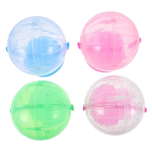 HOLIDYOYO 4 Stück Teiliges Kleine Haustier Laufkugeln Geräuscharmes Hamsterrad Interaktives Fitness Laufrad für Zwerghamster Rennkugel Geeignet für Hamster Rennmäuse Chinchillas Ratten HOLIDYOYO 4 Stück Teiliges Kleine Haustier Laufkugeln Geräuscharmes Hamsterrad Interaktives Fitness Laufrad für Zwerghamster Rennkugel Geeignet für Hamster Rennmäuse Chinchillas Ratten von HOLIDYOYO