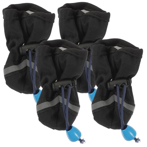 HOLIDYOYO 4 Stück Teiliges Wasserdichtes Hundeschuh rutschfeste Outdoor Pfotenabdeckung Verstellbar Schmutzabweisend für Regnerische Tage und Schützender Hundeschuh für Zufällige Farbe von HOLIDYOYO