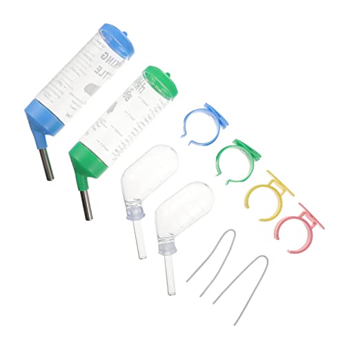 HOLIDYOYO 4 Stück Trinkbrunnen für Hamster klein Trinken tropffrei Wasserflaschen Haustier Hamster trinkflasche hasentrinkflaschen Wasserflasche für Hamster Tierwasserflasche von HOLIDYOYO