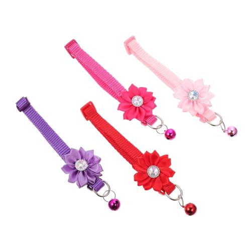 HOLIDYOYO 4 Stück Verstellbares Haustier mit Blumenmotiv und Metallverschluss Teiliges Rot für und Kleine Hunde Komfortabel und Dekorativ mit Glöckchen HOLIDYOYO 4 Stück Verstellbares Haustier mit Blumenmotiv und Metallverschluss Teiliges Rot für und Kleine Hunde Komfortabel und Dekorativ mit Glöckchen von HOLIDYOYO