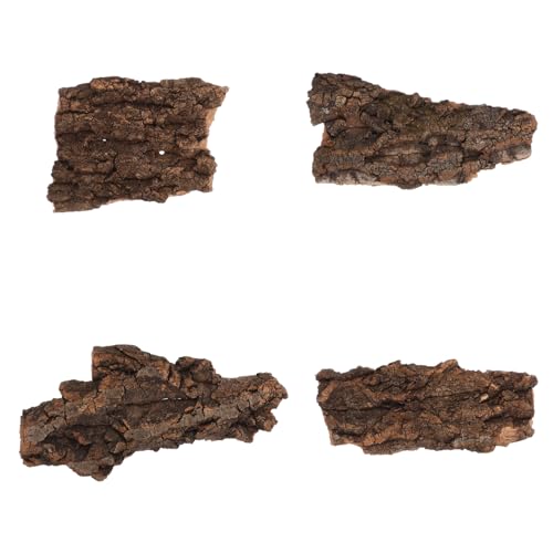 HOLIDYOYO 4 Teiliges Reptilien Futterbox aus Natürlicher Baumrinde Terrarien Landschaftsdekoration Sicher und Langlebig für Reptilien Eidechsen Spinnen von HOLIDYOYO