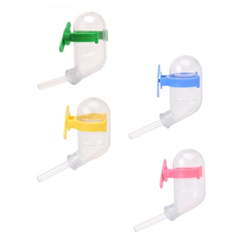 HOLIDYOYO 4Stücke Haustier Wasserspender Hamster Trinkbrunnen Auslaufsicher und Geräuschlos für Kleine Wie und Meerschweinchen Praktischer Wasserspender von HOLIDYOYO