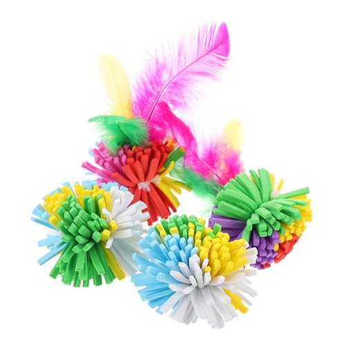 HOLIDYOYO 4Stücke Katzenspielzeug Kratzbälle mit Federn Interaktive Spielzeuge für Katzen und Kätzchen Material Fördert Bewegung HOLIDYOYO 4Stücke Katzenspielzeug Kratzbälle mit Federn Interaktive Spielzeuge für Katzen und Kätzchen Material Fördert Bewegung von HOLIDYOYO