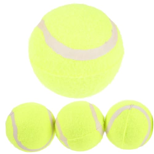 HOLIDYOYO 4Stücke Trainingsbälle Robuste Tennisbälle für Wurfspielzeug für Innen und Außenbereich Fördert Bewegung und Spielspaß von HOLIDYOYO