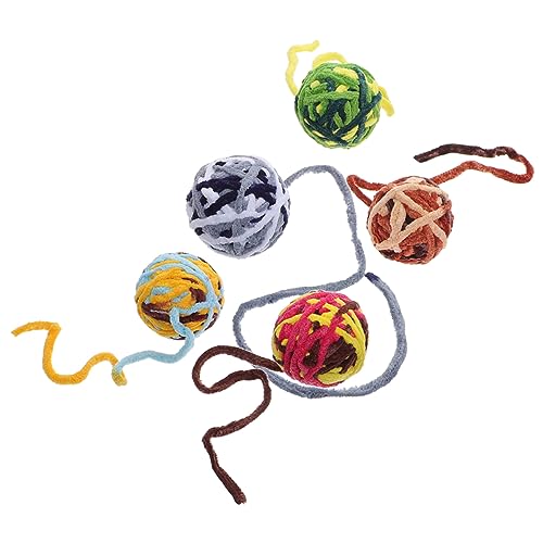 HOLIDYOYO 5 Stück Teiliges Katzenball aus Buntem Garn mit Glocke Interaktives Katzenspielzeug zur Beschäftigung von Wohnungskatzen Fördert Bewegung und Jagdliche Instinkte als Haushalts HOLIDYOYO 5 Stück Teiliges Katzenball aus Buntem Garn mit Glocke Interaktives Katzenspielzeug zur Beschäftigung von Wohnungskatzen Fördert Bewegung und Jagdliche Instinkte als Haushalts von HOLIDYOYO