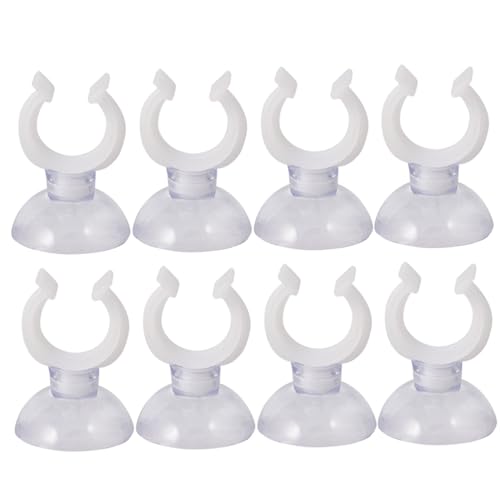 HOLIDYOYO 50 Stück Teiliges Transparenter Saugnäpfe mit Verstellbarer Klammer für Aquarien Glasflächen Einfache Vielseitig Verwendbar für Fischbecken und Kabelbefestigung von HOLIDYOYO