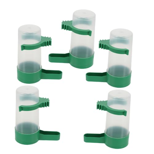 HOLIDYOYO 5Stücke Automatischer Vogelwasserspender für Papageien und Wellensittiche Wiederverwendbar Praktischer Wasserhalter für Vogelkäfige für Kontinuierliche von HOLIDYOYO