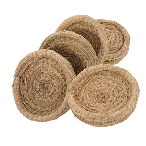 HOLIDYOYO 5Stücke Geflochtenes Stroh Nest Für Kleintiere Hühnernest Aus Natürlichem Material Für Brüten Und Eierlegen Komfortabler Rückzugsort HOLIDYOYO 5Stücke Geflochtenes Stroh Nest Für Kleintiere Hühnernest Aus Natürlichem Material Für Brüten Und Eierlegen Komfortabler Rückzugsort von HOLIDYOYO