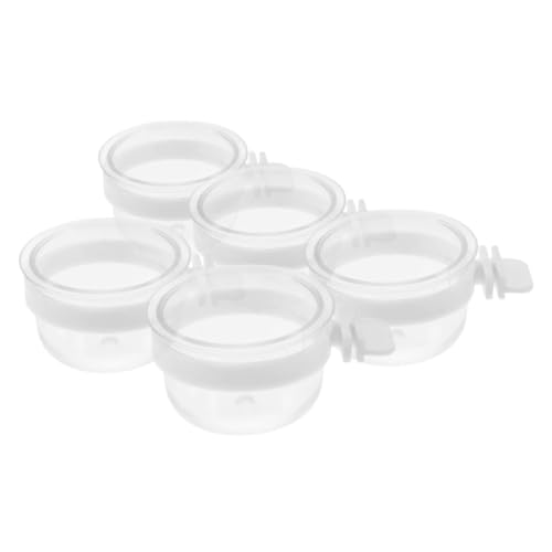 HOLIDYOYO 5Stücke Transparenter Kunststoff Vogelfutterspender für Papageien Abnehmbarer Futter und Wassernapf zu Montieren für Käfige Kleiner Vogelfutterhalter HOLIDYOYO 5Stücke Transparenter Kunststoff Vogelfutterspender für Papageien Abnehmbarer Futter und Wassernapf zu Montieren für Käfige Kleiner Vogelfutterhalter von HOLIDYOYO