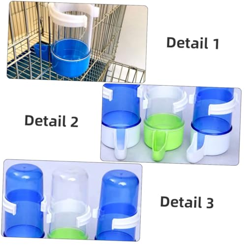 HOLIDYOYO 6 Stück Teiliges Automatisches Trinkbrunnen für Vögel Kunststoff Wassertränke Geruchlos Auslaufsicher Einfache für Käfige und Kleine Papageien Wellensittiche Zufällige Farbe von HOLIDYOYO