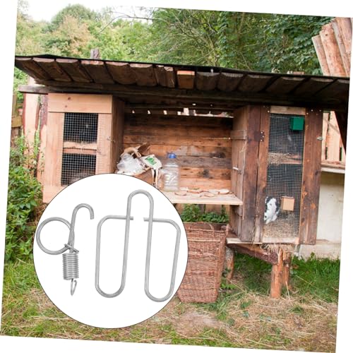 HOLIDYOYO 6Sätze Kaninchenkäfig Türhaken Federhaken Installieren für Käfigtüren von Tauben und Vögeln Silberfarben von HOLIDYOYO