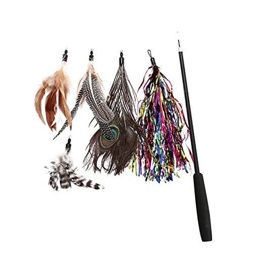 HOLIDYOYO 6Stücke Katzenspielzeug Teiliges Interaktives Federstab Für Katzen Segmentige Ausziehbare Teaser Sticks Mit Bunten Federn Zur Aktivität Und Bindung HOLIDYOYO 6Stücke Katzenspielzeug Teiliges Interaktives Federstab Für Katzen Segmentige Ausziehbare Teaser Sticks Mit Bunten Federn Zur Aktivität Und Bindung von HOLIDYOYO