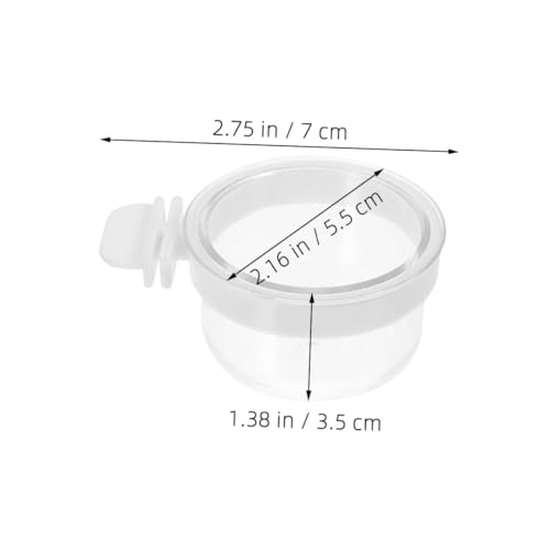 HOLIDYOYO 7 Stück Teiliges Transparente Abnehmbare Futter Wassernäpfe für Papageien Wellensittiche Sittiche Plastikfrei Leicht zu Reinigen für Käfige und Vogelzubehör Wiederverwendbar von HOLIDYOYO