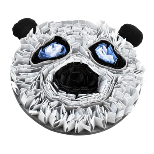 HOLIDYOYO Adorable Panda Kopf Schnüffelmatte für Hunde aus Hochwertigem Filz Langlebige Futtermatte zur Stressreduktion und Interaktivem Training Waschbar und Gesundheitsfördernd für von HOLIDYOYO